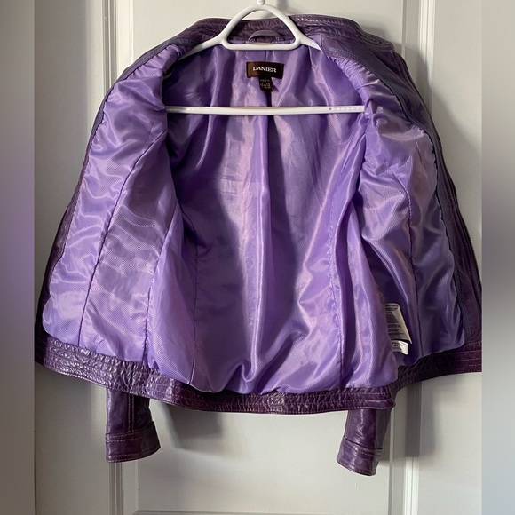 Danier Purple Leather Jacket - Picture 3 of 7